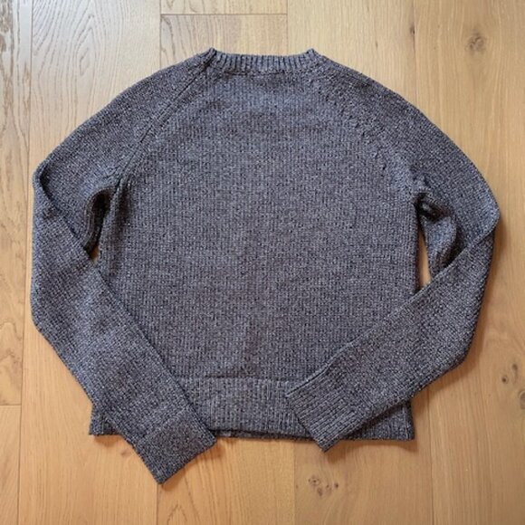 Revolve All Saints Zelda Graphite Metallic Crew Neck Jumper Size Medium - Picture 3 of 5